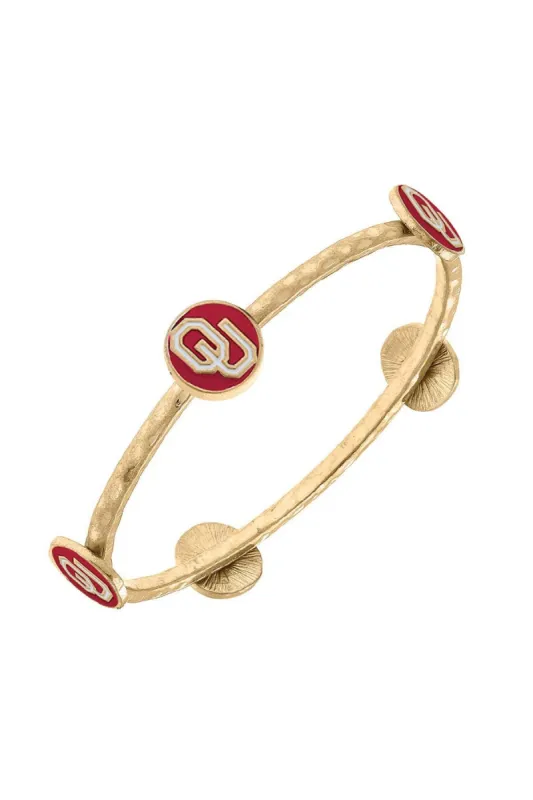 Oklahoma Sooners Enamel Claudia Bangle sold by Canvas Style