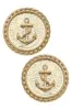 Rosemary Anchor Stud Earrings in Worn Gold - FINAL SALE sold by Canvas Style