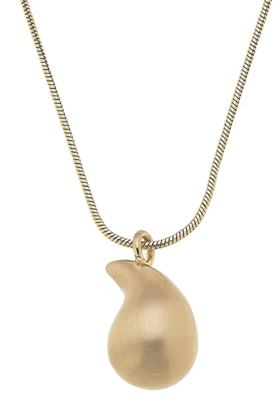 Icon Puffed Mini Teardrop Necklace sold by Canvas Style