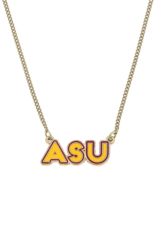 Arizona State Sun Devils Outline Enamel Necklace - FINAL SALE sold by Canvas Style