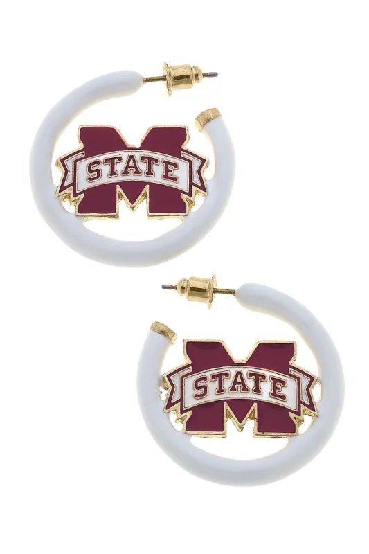 Mississippi State Bulldogs Enamel Logo Earrings sold by Canvas Style