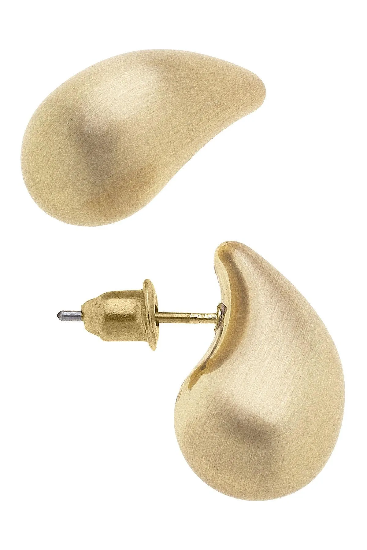 Icon Mini Puffed Teardrop Stud Earrings sold by Canvas Style