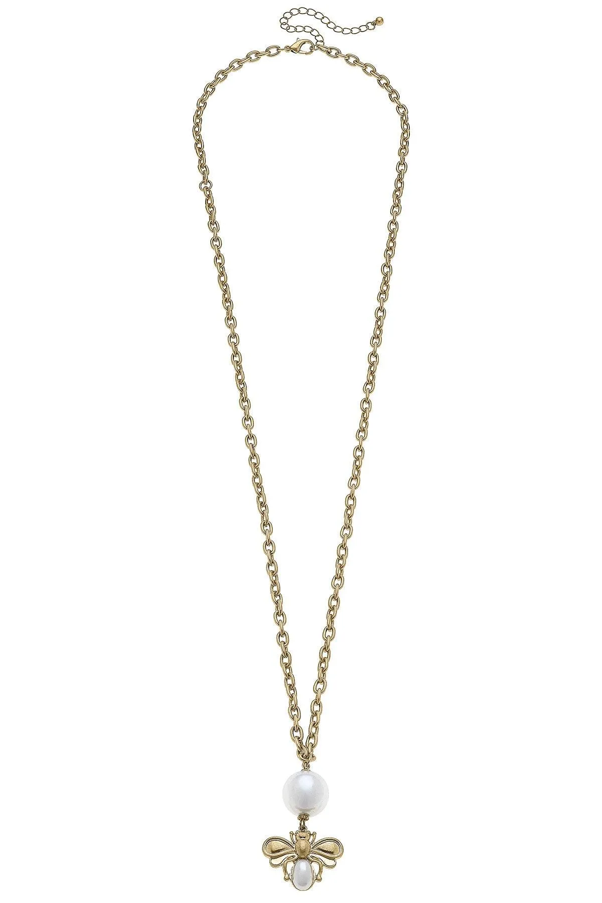 Pearl Bumble Bee Long Pendant Necklace sold by Canvas Style product image thumbnail 2