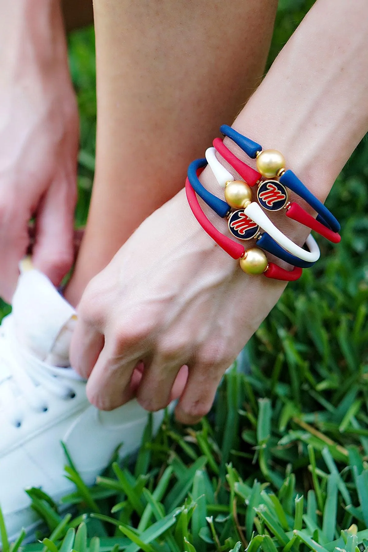 Ole Miss Rebels Enamel Silicone Bali Bracelet - FINAL SALE sold by Canvas Style product image thumbnail 2