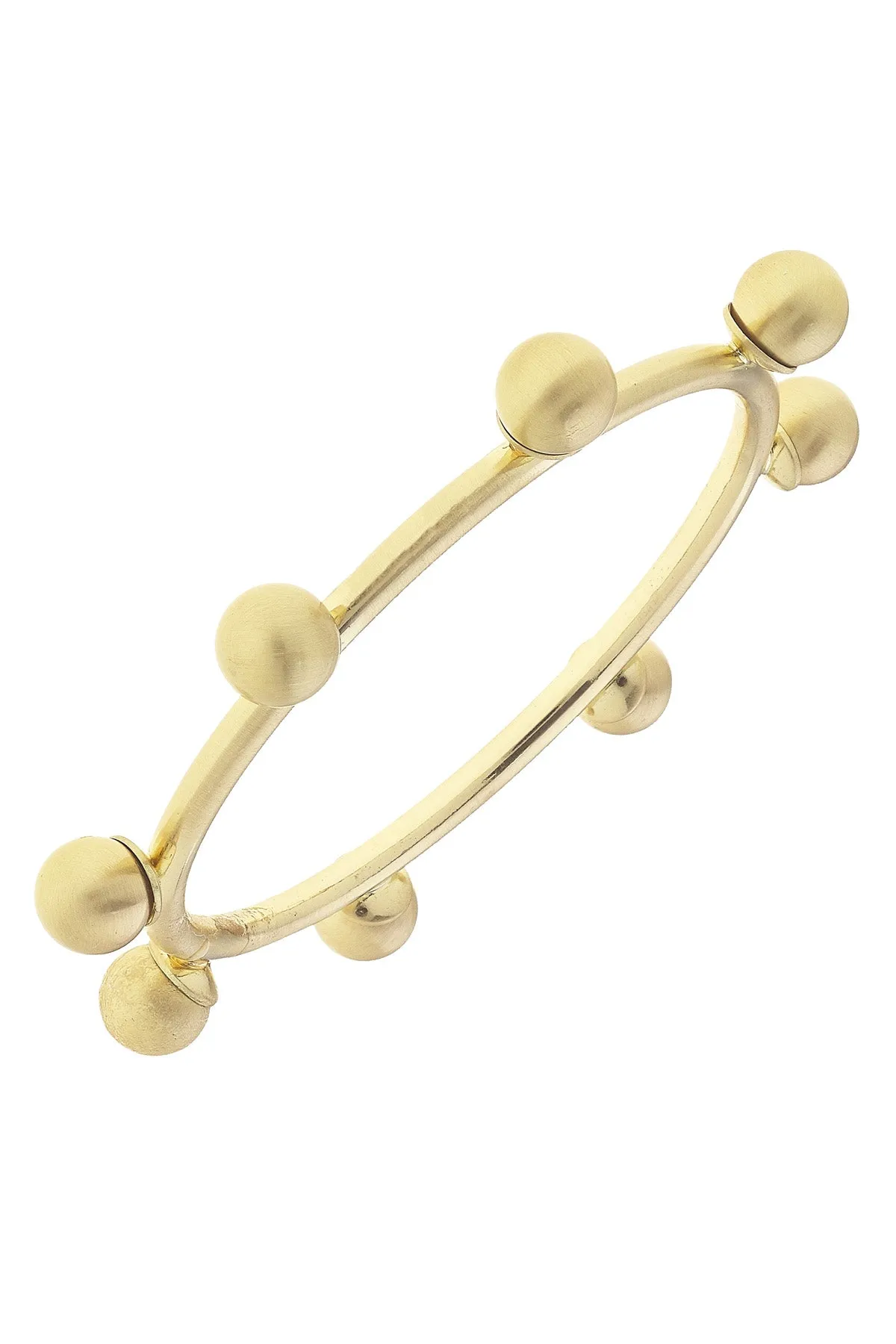 Allison Ball Bead Bangle in Satin Gold sold by Canvas Style