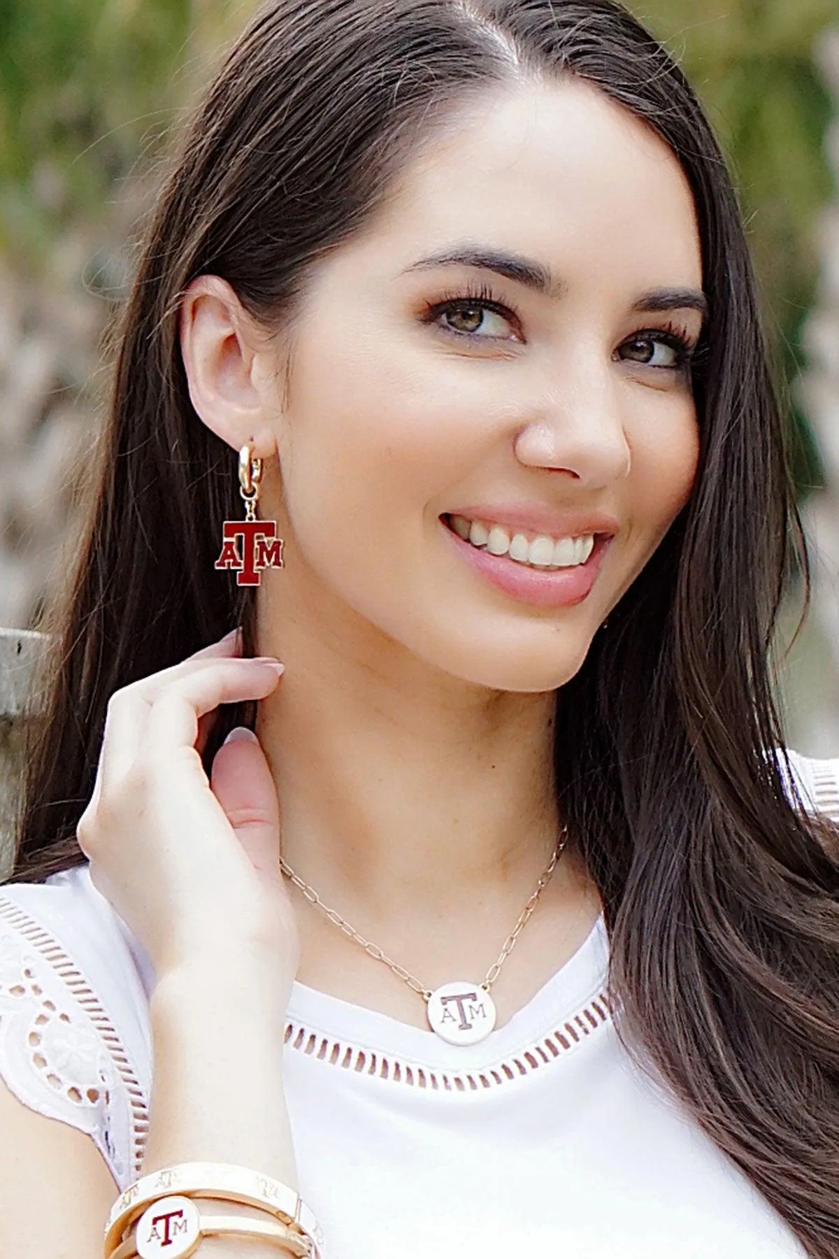 Texas A&M Aggies Enamel Logo Hinge Bangle sold by Canvas Style product image thumbnail 3