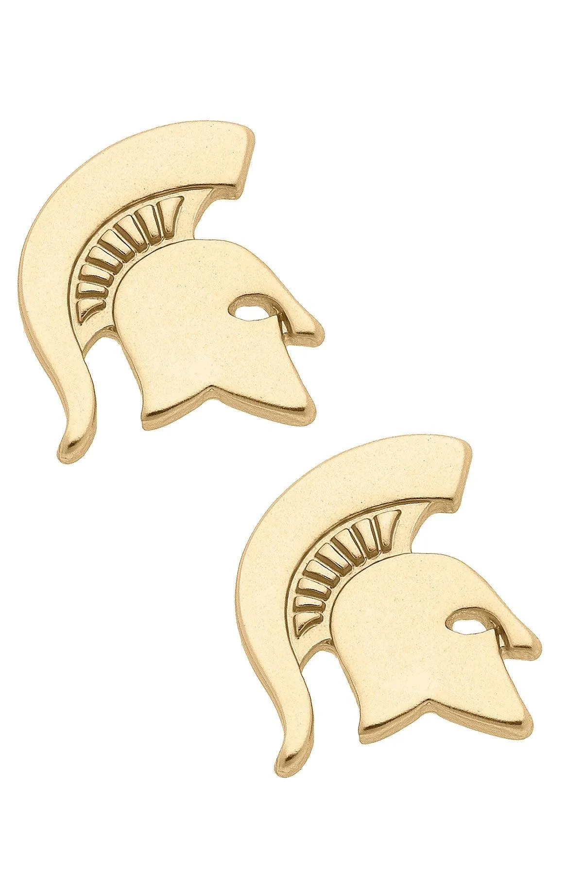 Michigan State Spartans 24K Gold Plated Stud Earrings sold by Canvas Style