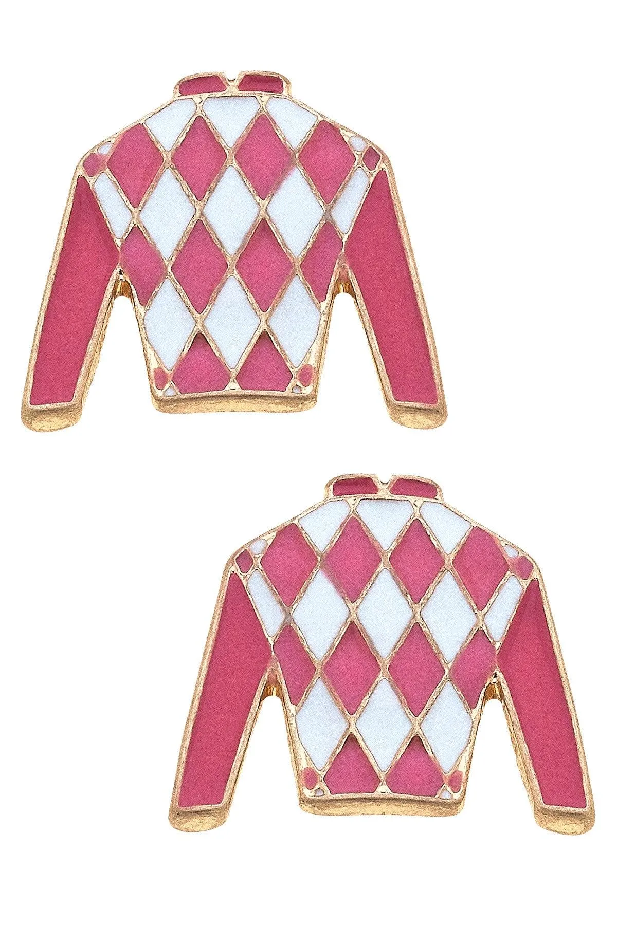 Timberlake Jockey Silk Enamel Stud Earrings sold by Canvas Style