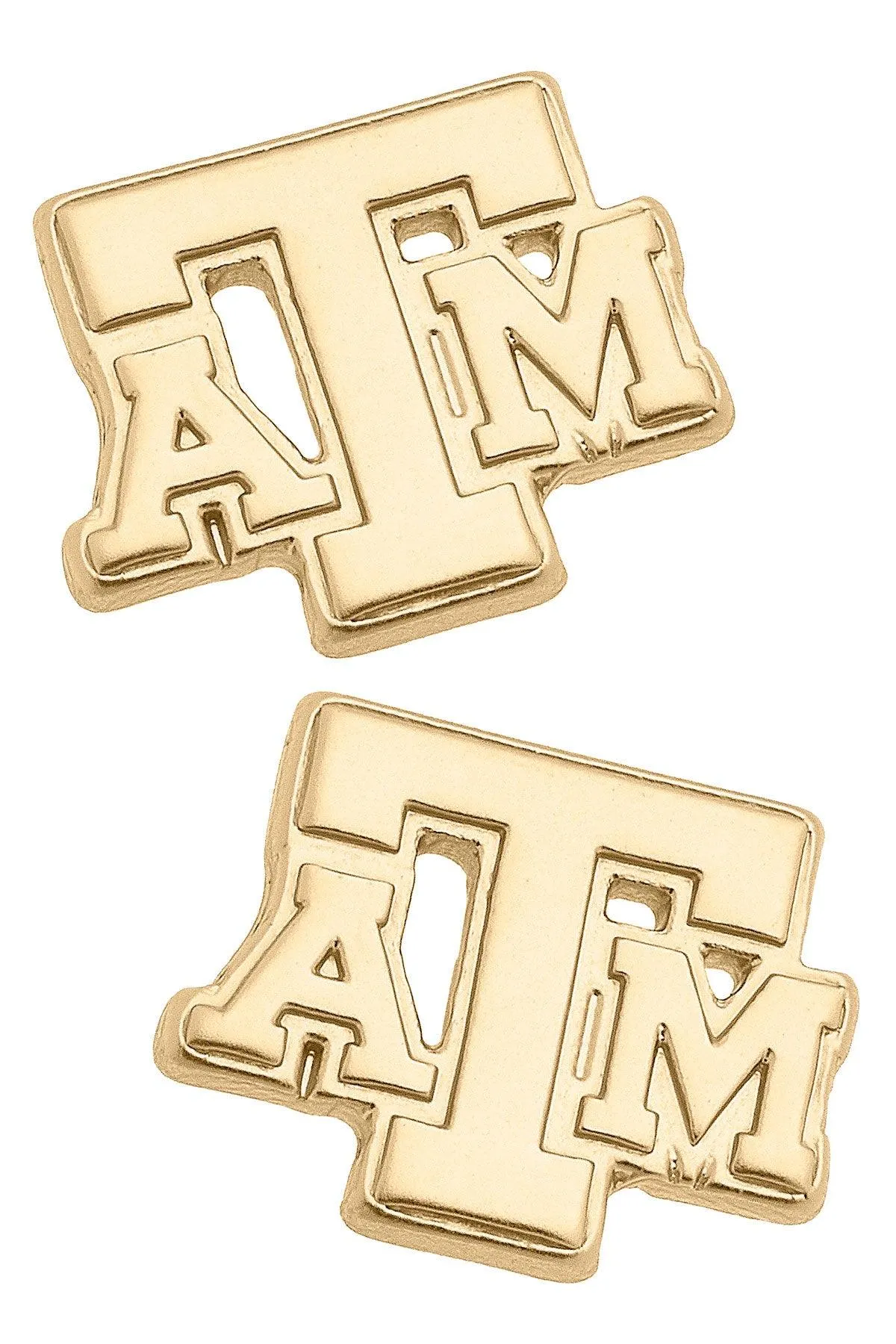 Texas A&M Aggies 24K Gold Plated Stud Earrings sold by Canvas Style
