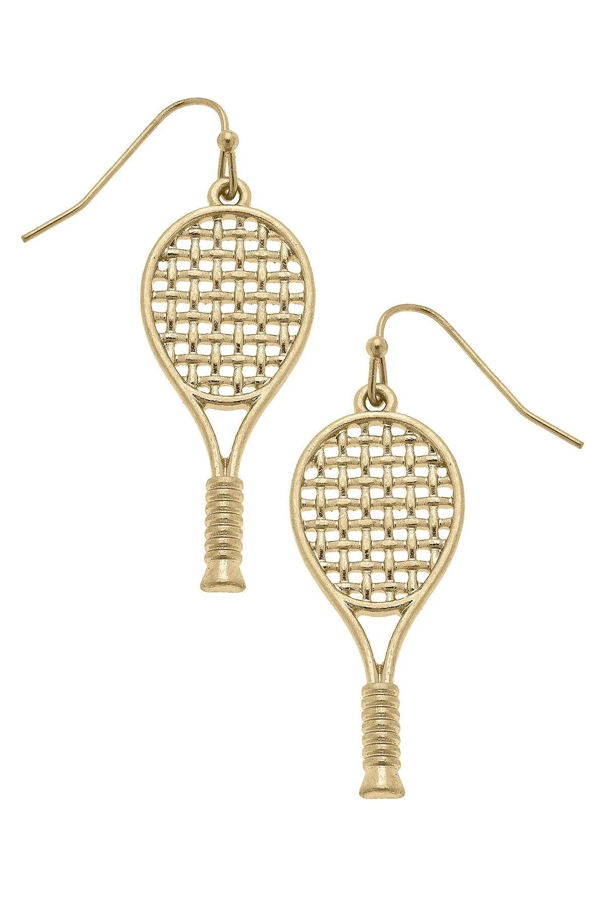 Game Point Tennis Racket Earrings sold by Canvas Style
