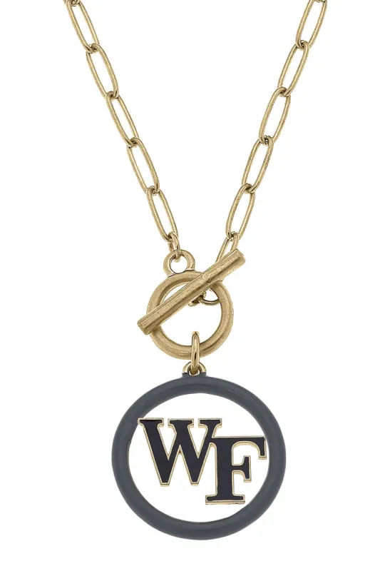 Wake Forest Demon Deacons Logo Enamel T-Bar 16" Necklace - FINAL SALE sold by Canvas Style