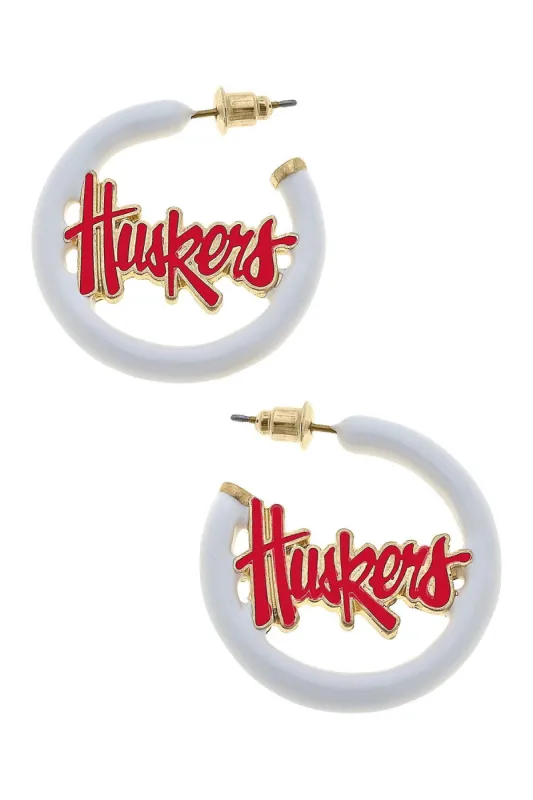 Nebraska Cornhuskers Enamel Logo Earrings sold by Canvas Style