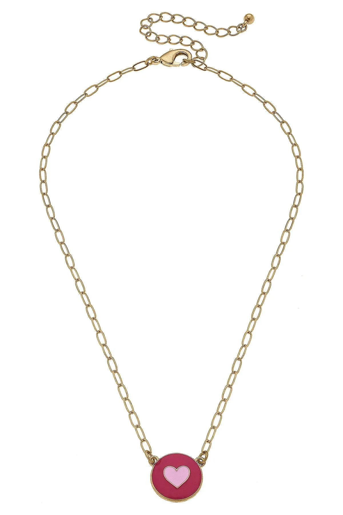 Love Heart Enamel Pendant Necklace sold by Canvas Style product image thumbnail 2