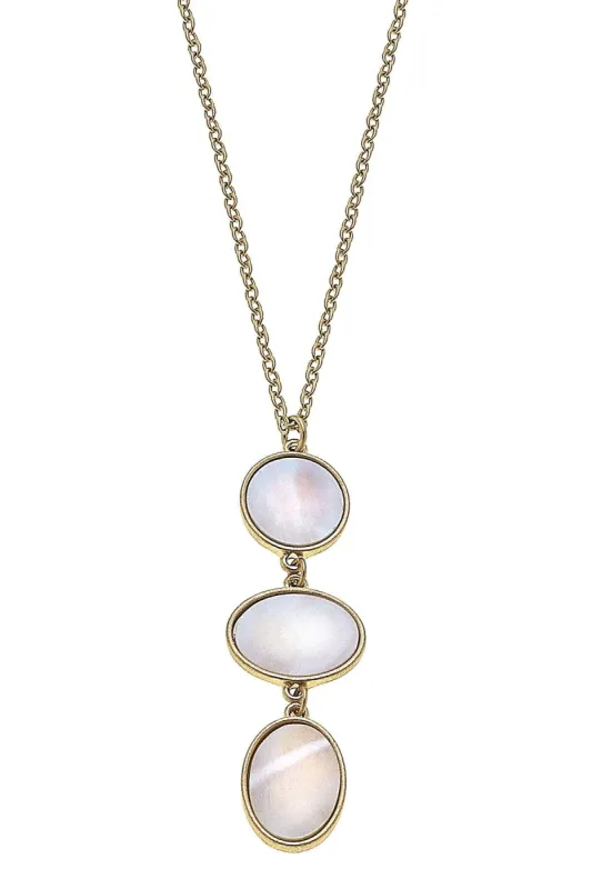 Brie Mother of Pearl Pendant Necklace sold by Canvas Style
