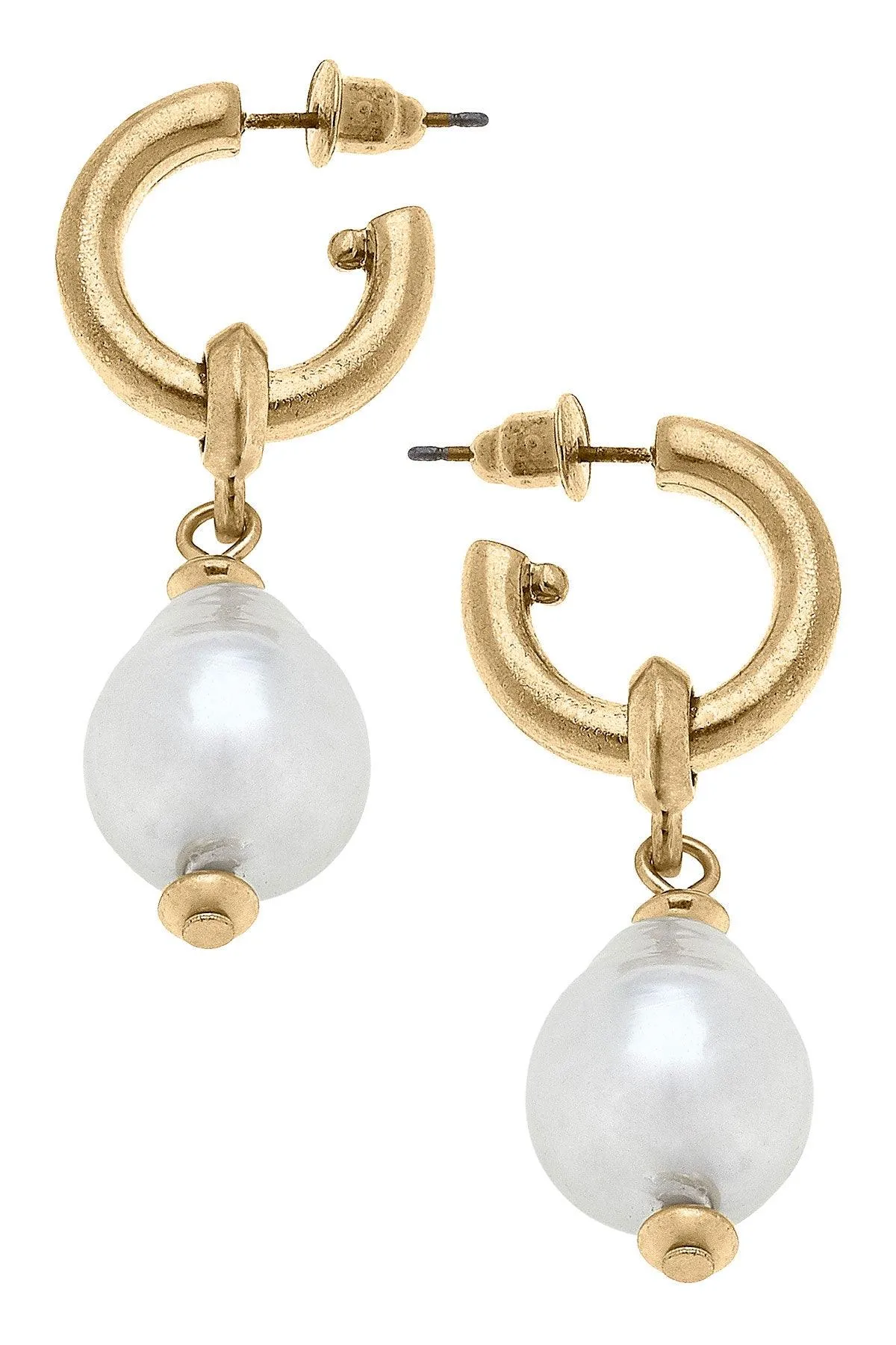 Greta Freshwater Pearl Drop Earrings sold by Canvas Style