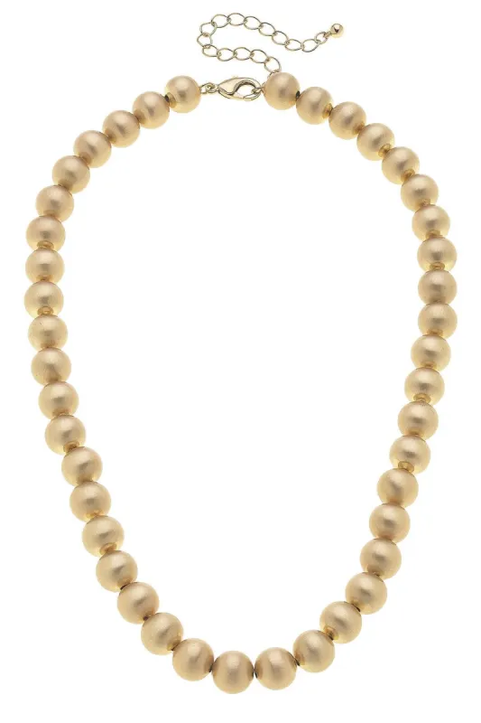 Jasper Ball Bead Necklace sold by Canvas Style