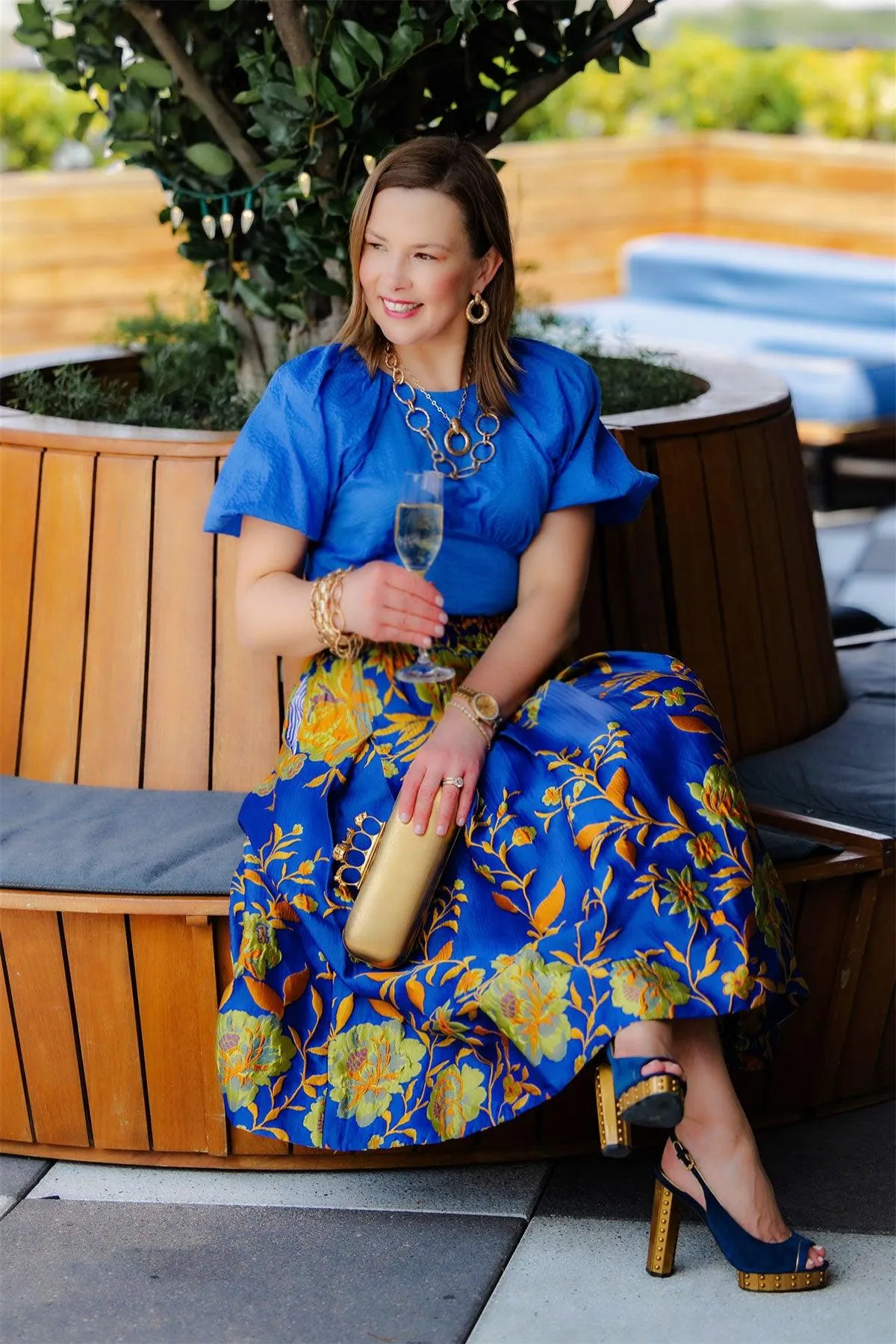 Bliss Hammered Chain Link Statement Necklace sold by Canvas Style product image thumbnail 2