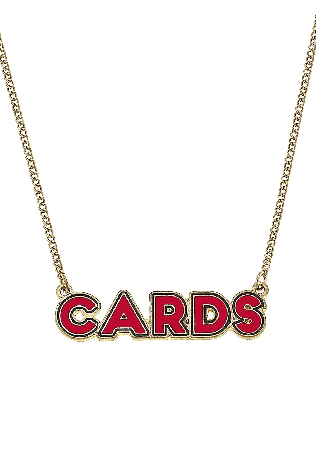 Louisville Cardinals Outline Enamel Necklace in Red sold by Canvas Style