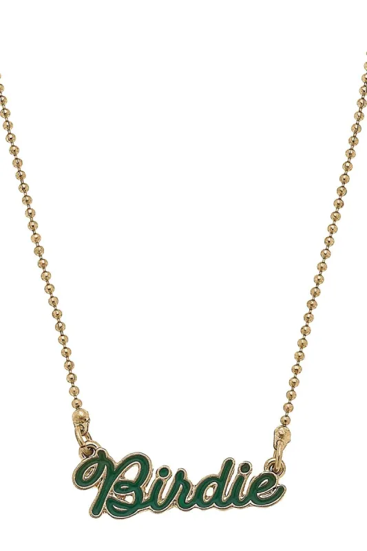 Birdie Enamel Pendant Necklace sold by Canvas Style