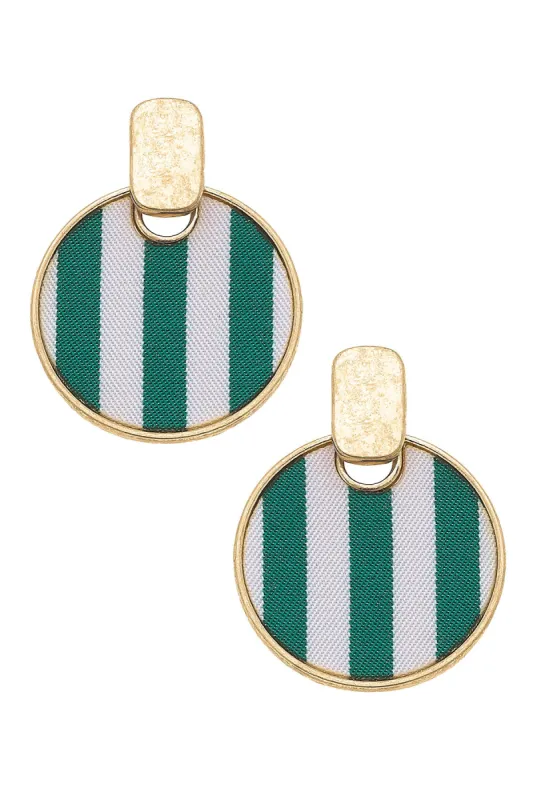 Cabana Stripes Disc Earrings - FINAL SALE sold by Canvas Style