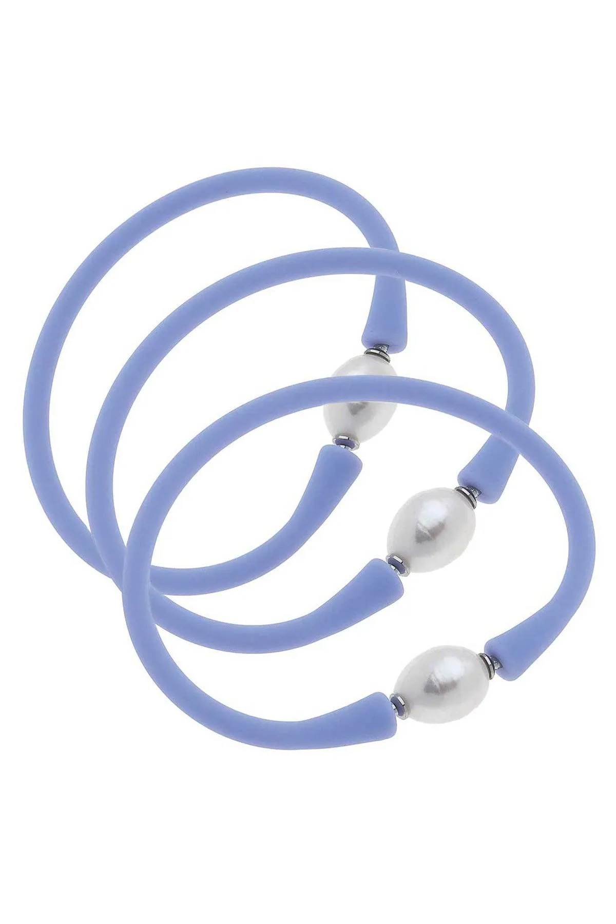 Bali Silicone Bracelet Stack of 3 in Lilac - FINAL SALE sold by Canvas Style