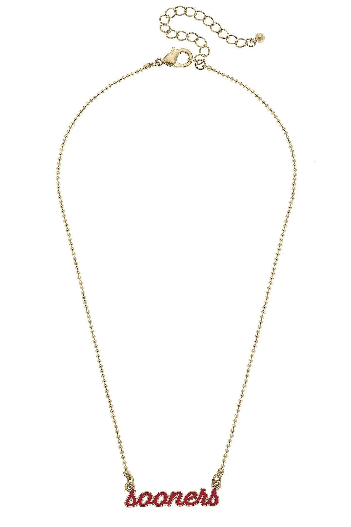 Oklahoma Sooners Enamel Script Necklace sold by Canvas Style product image thumbnail 3