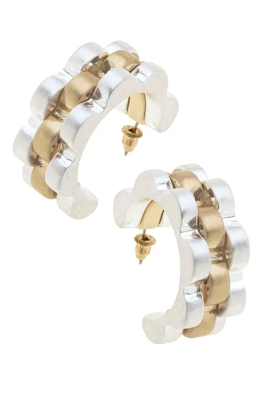 Carter Watchband Chunky Open Hoop Earrings made by Canvas Style
