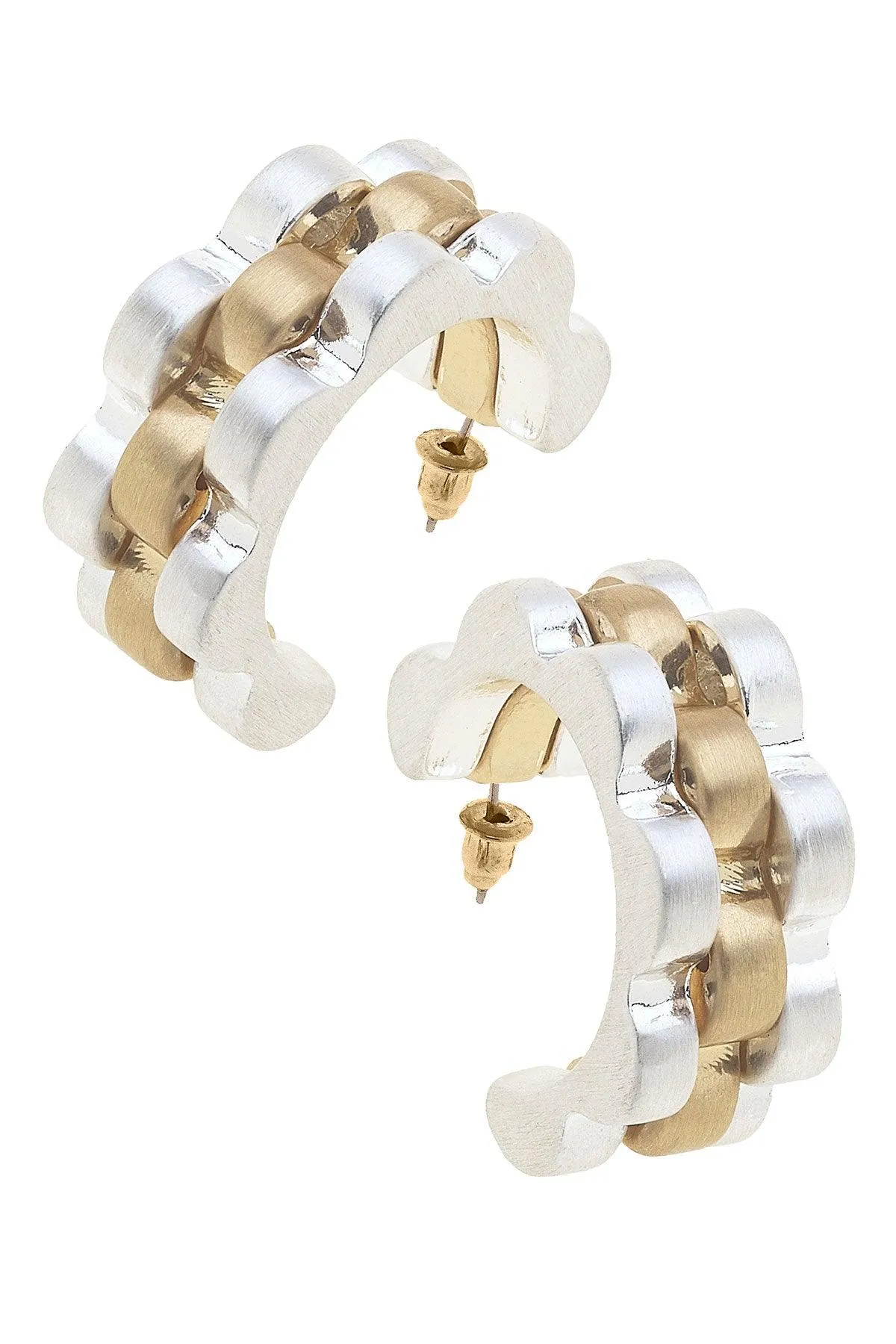 Carter Watchband Chunky Open Hoop Earrings sold by Canvas Style