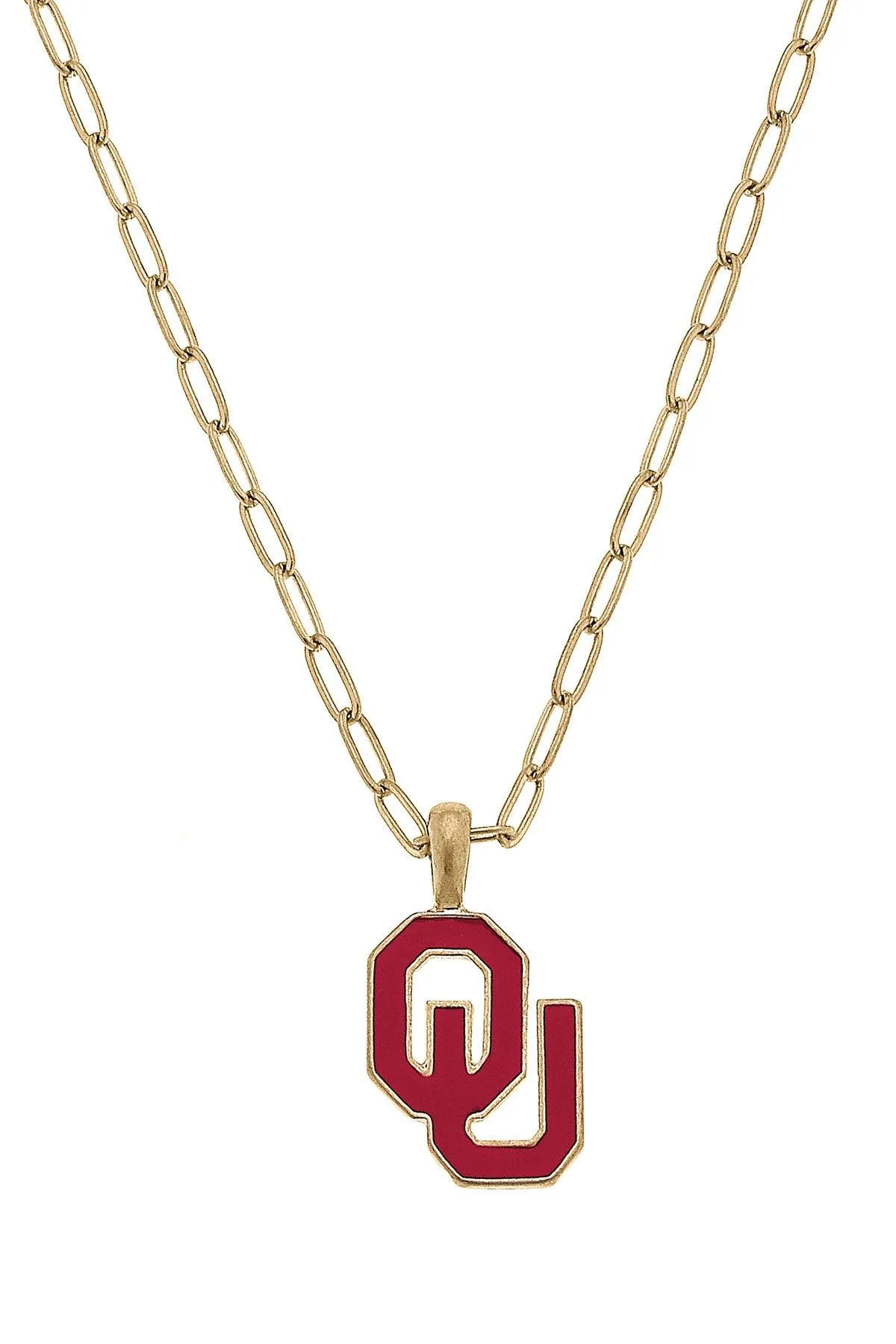 Oklahoma Sooners Enamel Pendant Necklace sold by Canvas Style