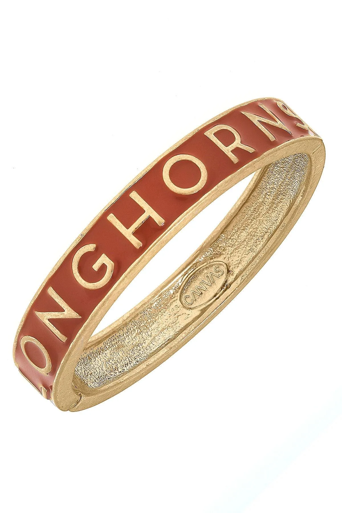 Texas Longhorns Enamel Hinge Bangle sold by Canvas Style