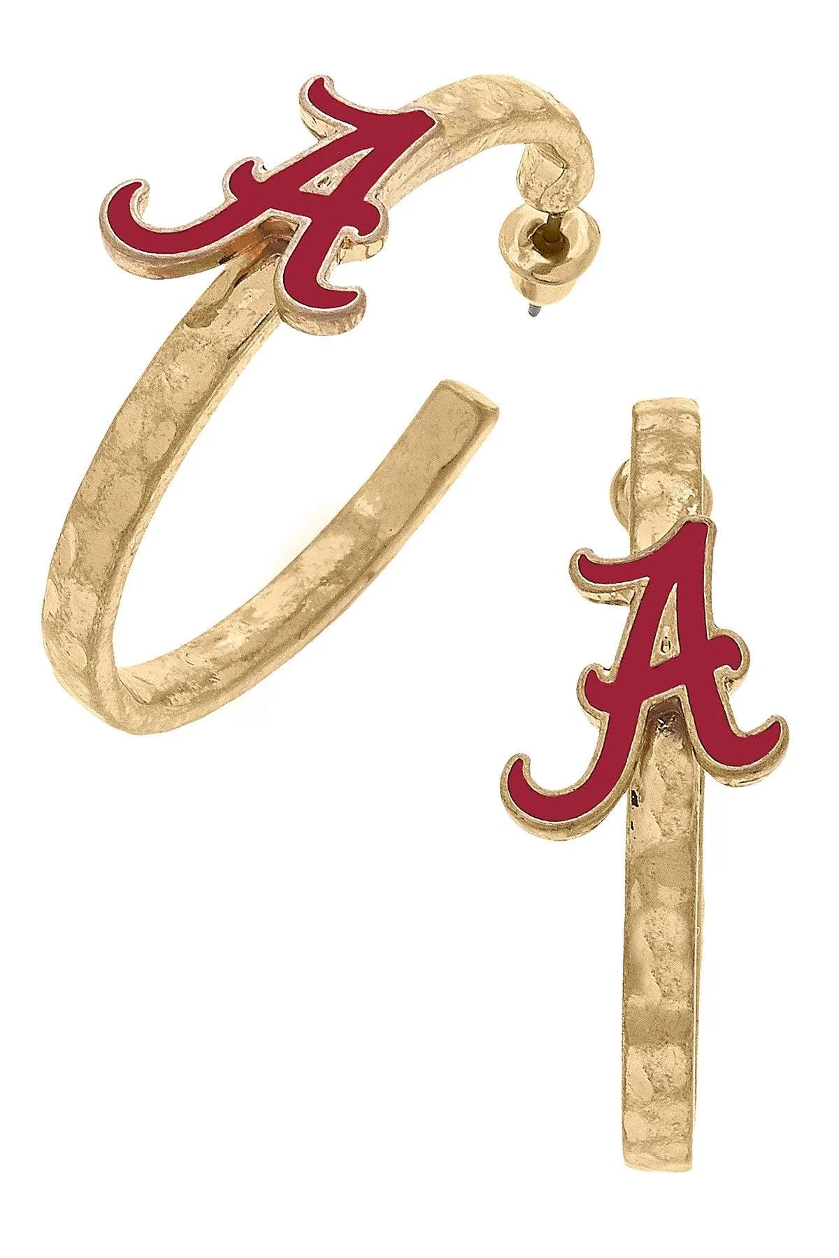 Alabama Crimson Tide Enamel Logo Hoop Earrings sold by Canvas Style