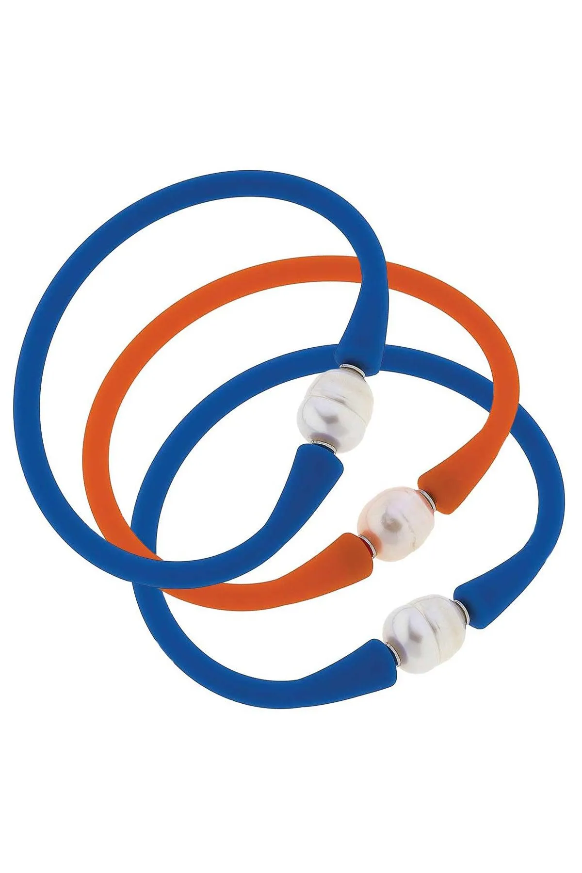 Bali Game Day Bracelet Set of 3 in Blue & Orange - FINAL SALE sold by Canvas Style