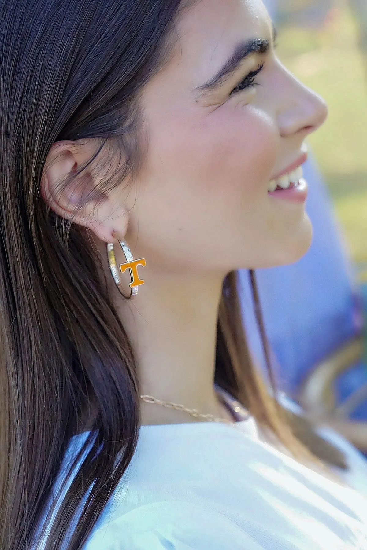 Tennessee Volunteers Enamel Logo Hoop Earrings sold by Canvas Style product image thumbnail 2