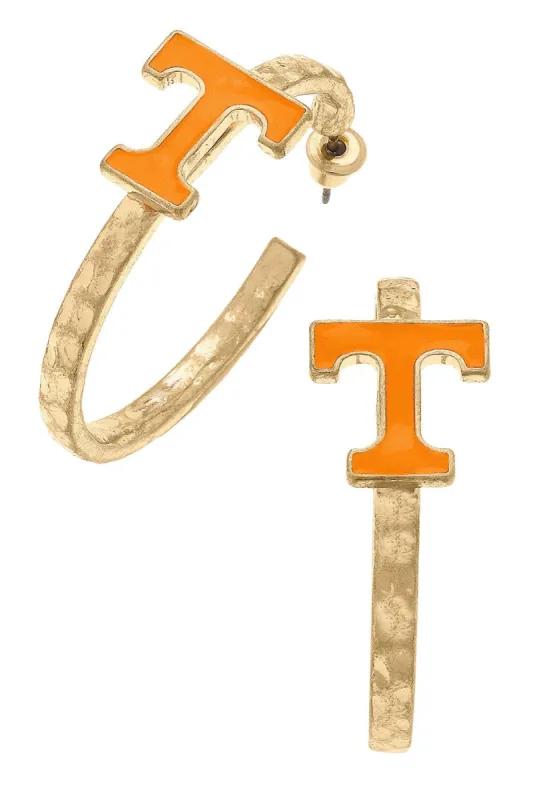 Tennessee Volunteers Enamel Logo Hoop Earrings sold by Canvas Style