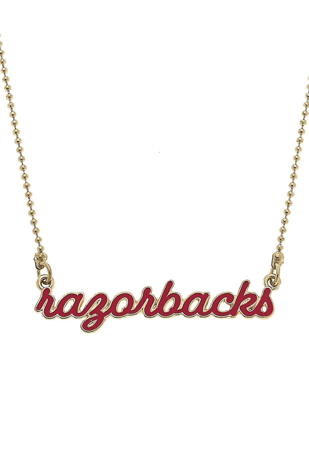 Arkansas Razorbacks Enamel Script Necklace sold by Canvas Style