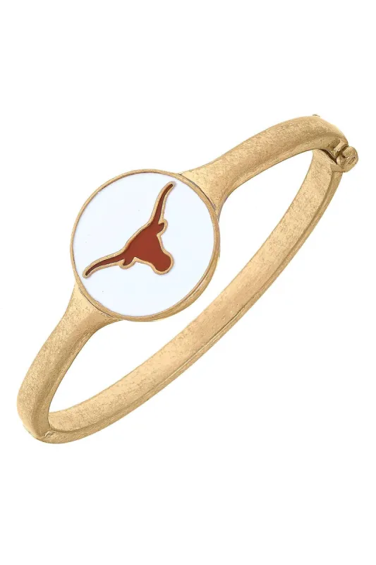 Texas Longhorns Enamel Statement Hinge Bangle - FINAL SALE sold by Canvas Style