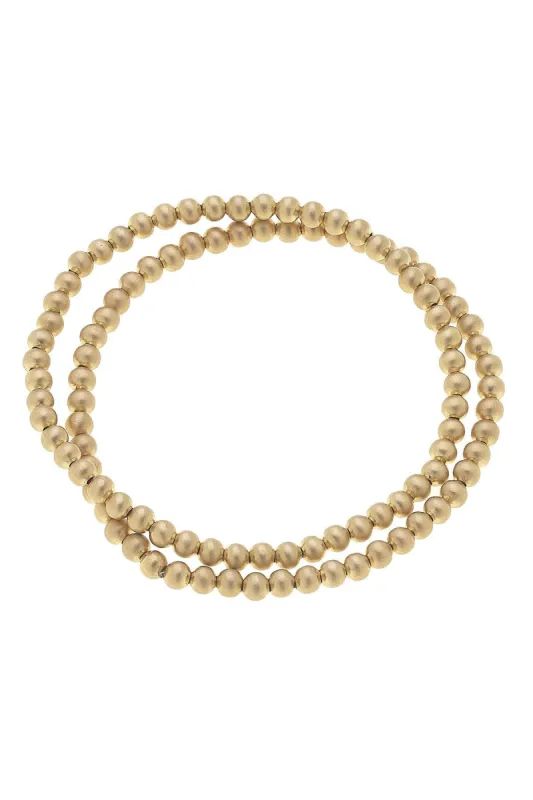 Walker Ball Bead Stretch Bracelets (Set of 2) sold by Canvas Style