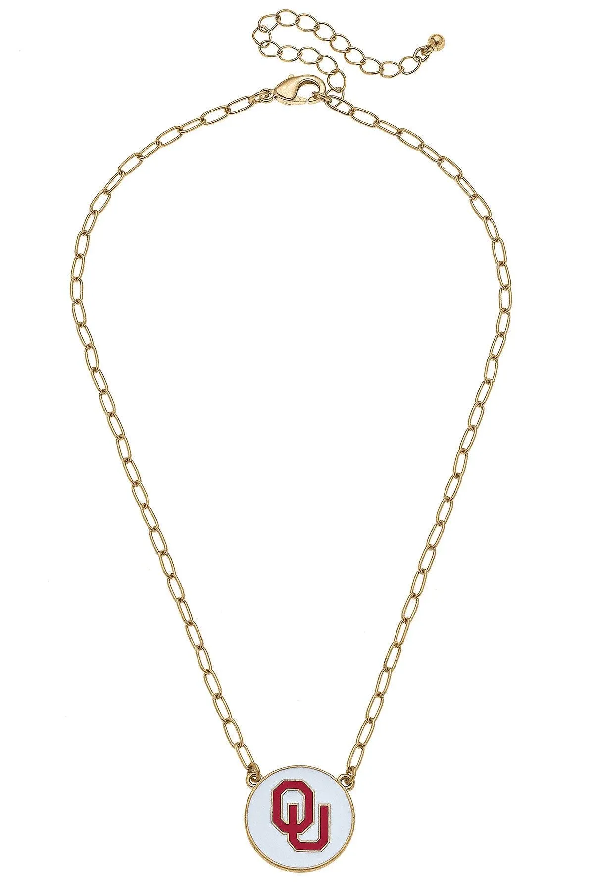 Oklahoma Sooners Enamel Disc Pendant Necklace - FINAL SALE sold by Canvas Style product image thumbnail 3