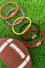 Enamel Football Silicone Bali Bracelet in Black sold by Canvas Style