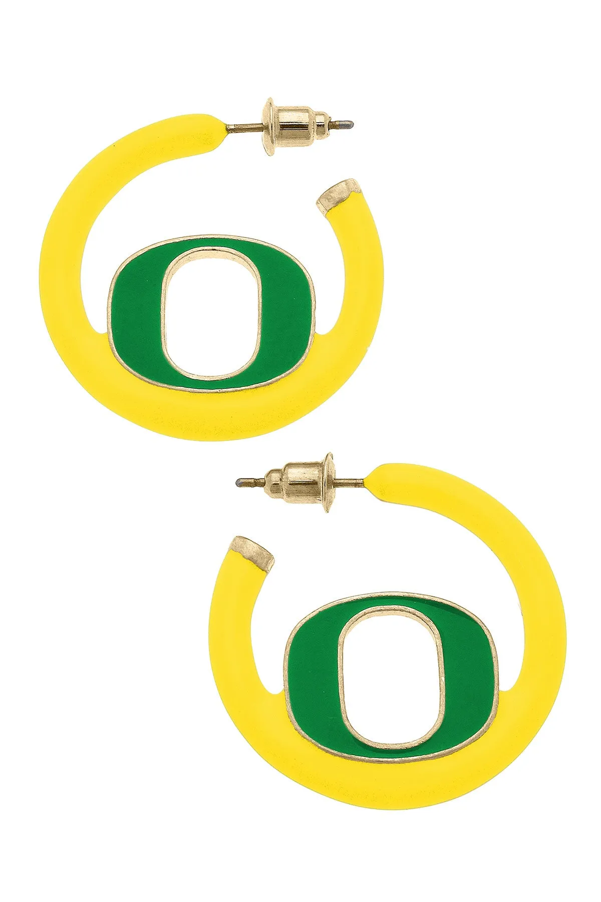 Oregon Ducks Enamel Logo Earrings - FINAL SALE sold by Canvas Style