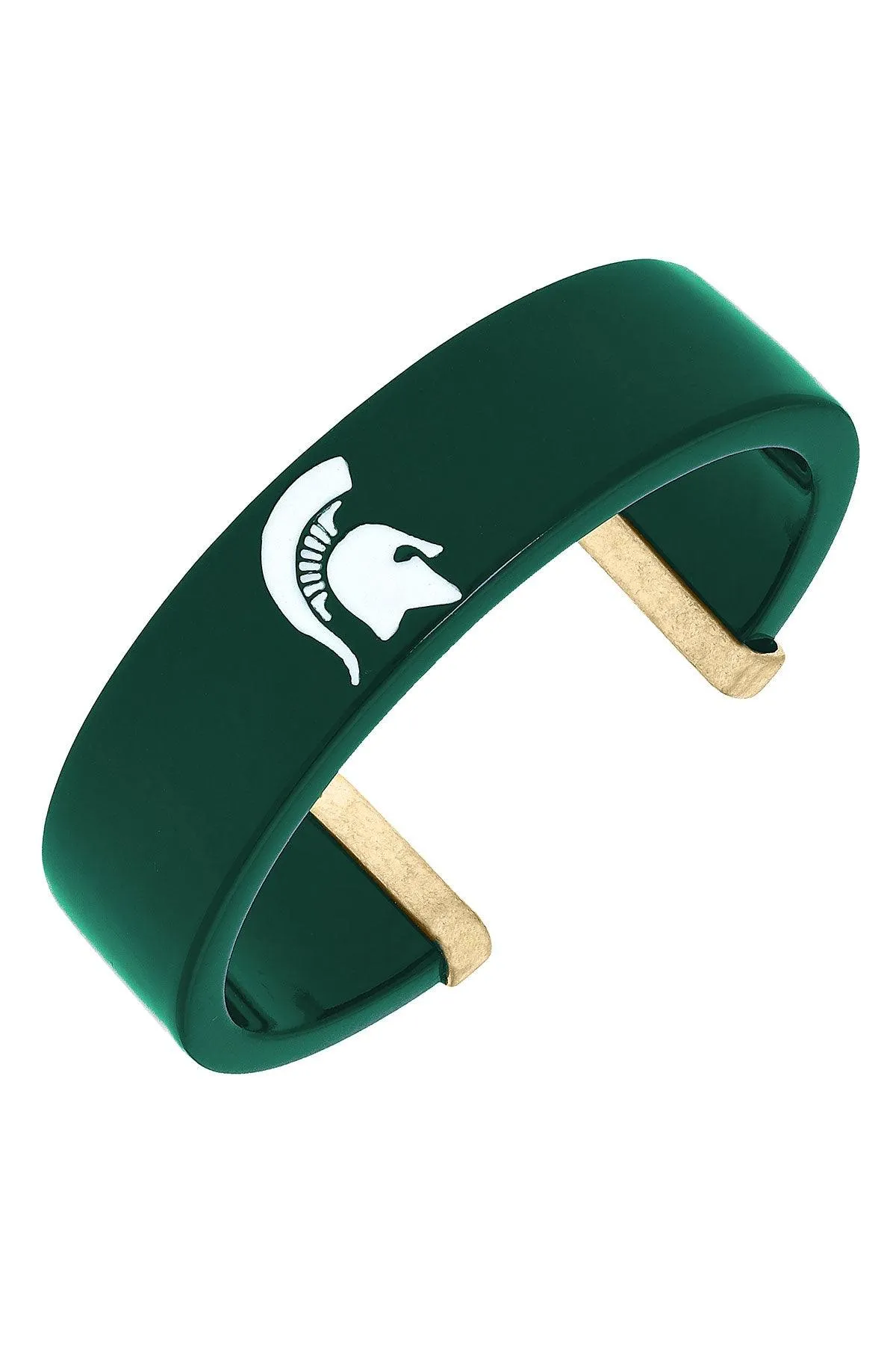 Michigan State Spartans Resin Logo Cuff Bracelet sold by Canvas Style