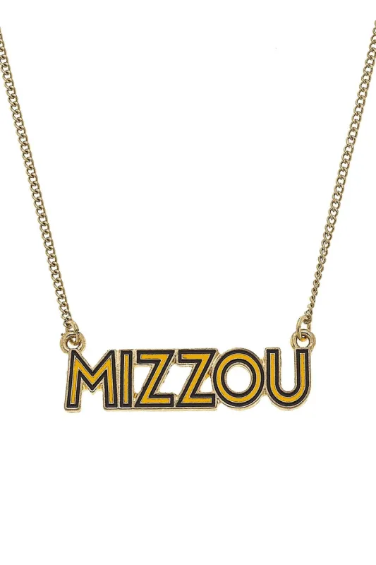 Missouri Tigers Outline Enamel Necklace sold by Canvas Style