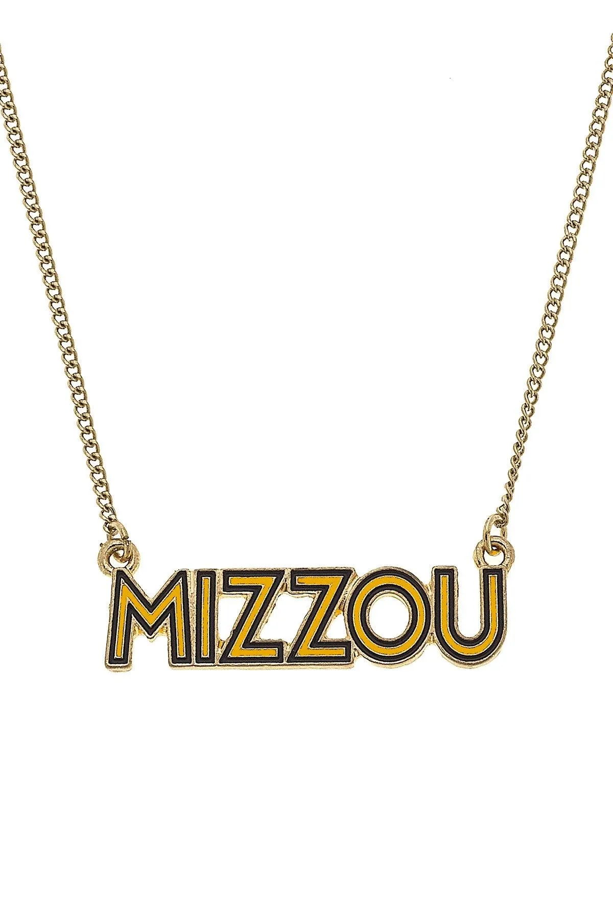 Missouri Tigers Outline Enamel Necklace sold by Canvas Style