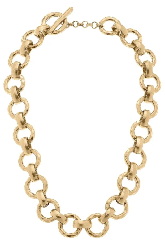 Carrie Hammered Chain Link Necklace sold by Canvas Style