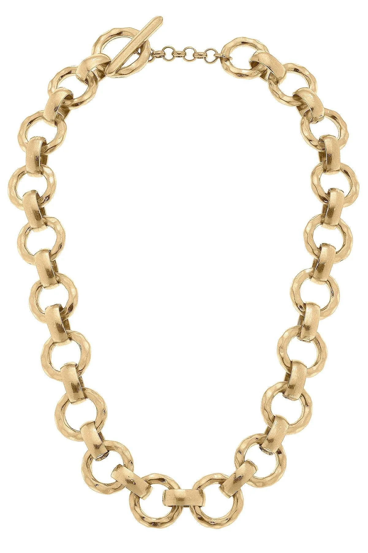 Carrie Hammered Chain Link Necklace sold by Canvas Style