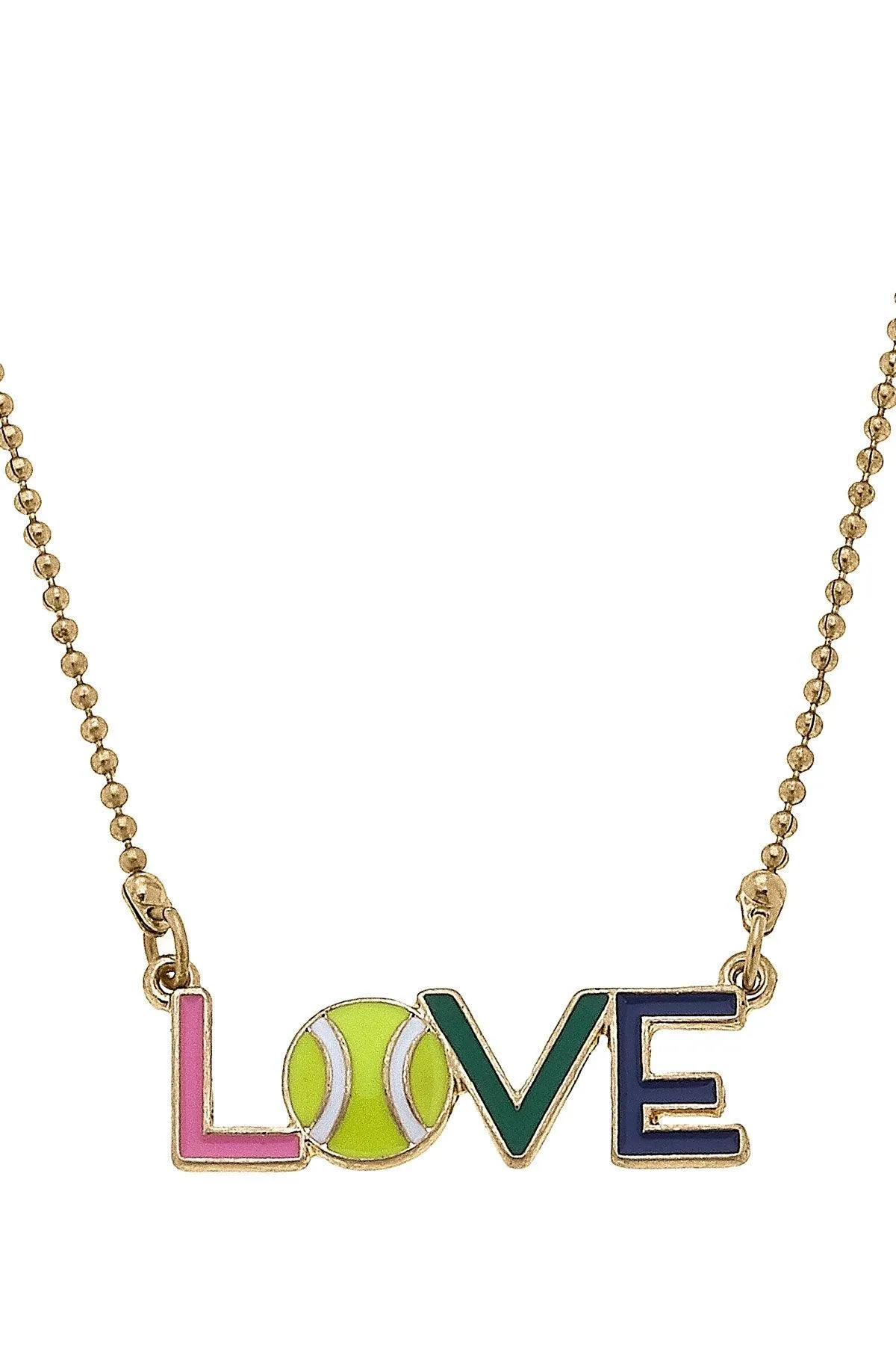 LOVE Enamel Pendant Necklace sold by Canvas Style