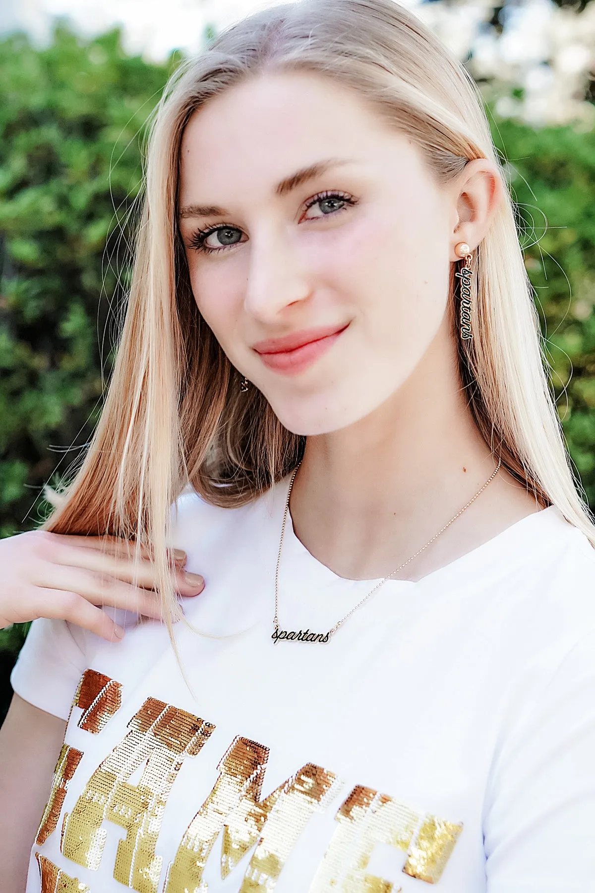 Michigan State Spartans Enamel Script Necklace sold by Canvas Style product image thumbnail 2