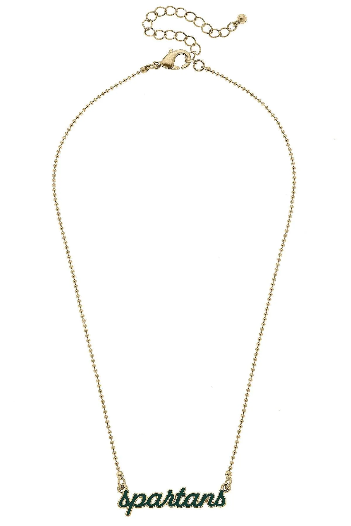 Michigan State Spartans Enamel Script Necklace sold by Canvas Style product image thumbnail 3