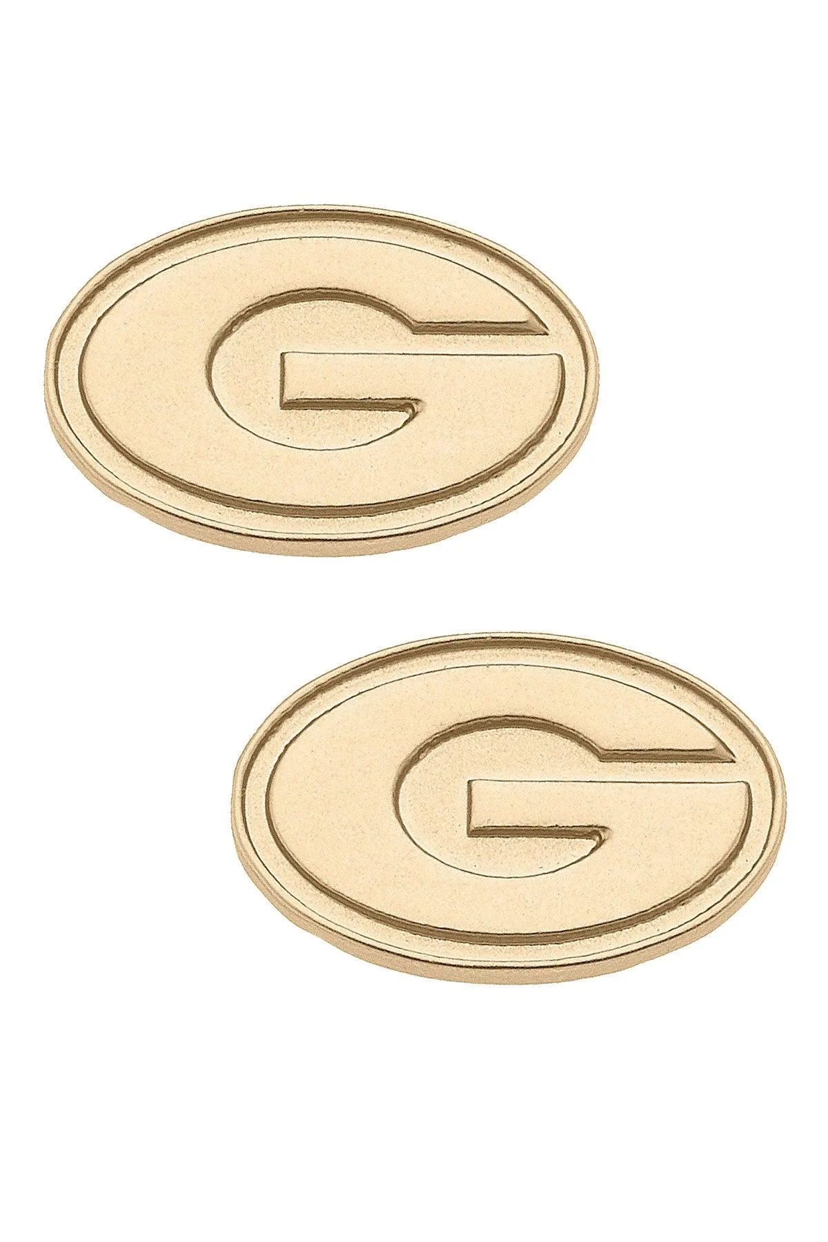 Georgia Bulldogs 24K Gold Plated Stud Earrings sold by Canvas Style