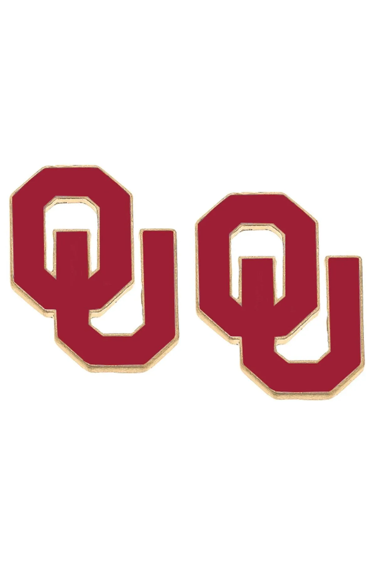 Oklahoma Sooners Enamel Stud Earrings - FINAL SALE sold by Canvas Style
